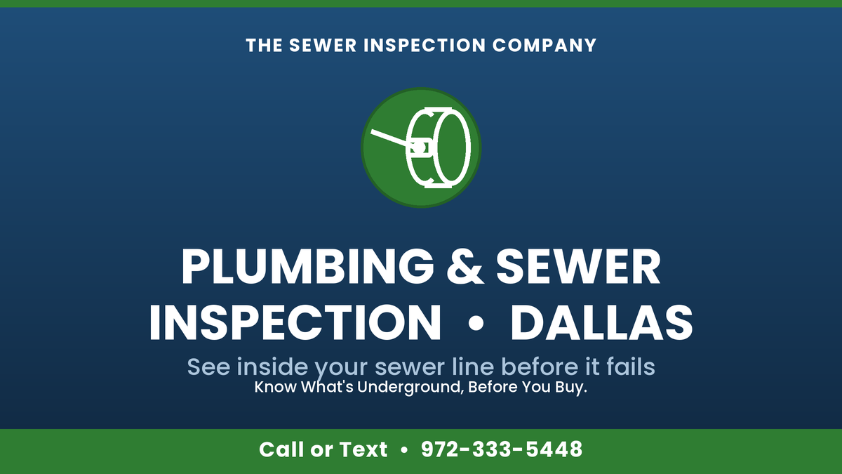 Want to know what's going on inside your sewer line? Call The Sewer Inspection Company for a plumbing and sewer inspection in Dallas.